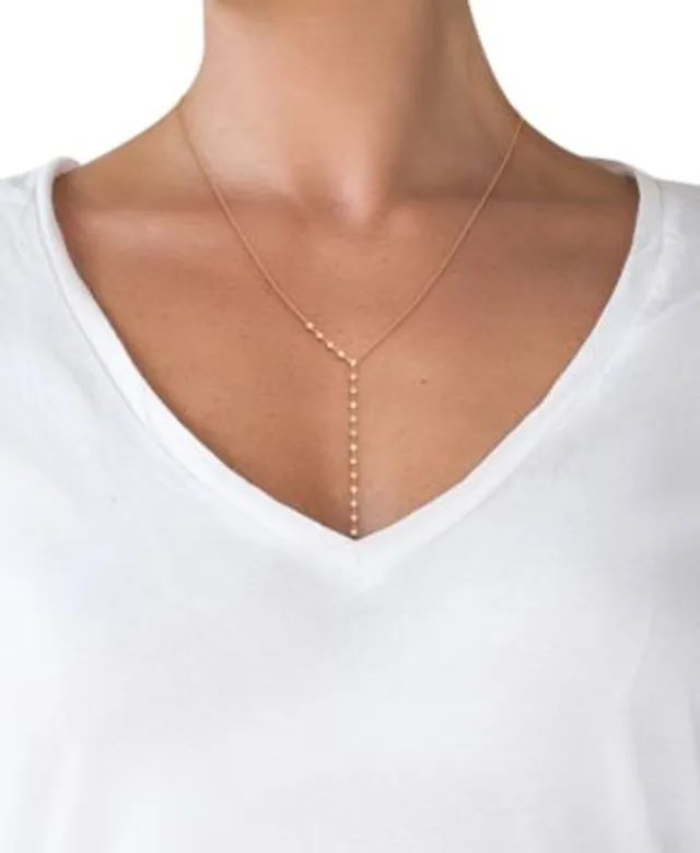 Giani Bernini Cubic Zirconia Bezel Lariat Necklace in 18k Gold