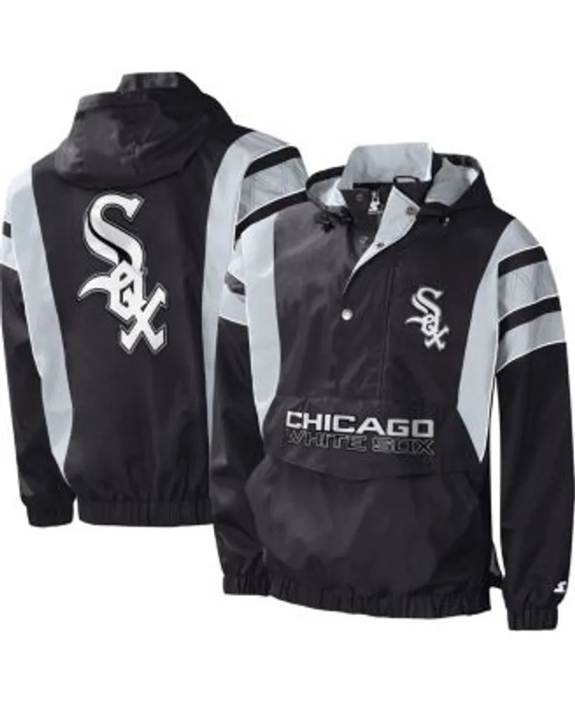 Chicago White Sox Starter Impact Hoodie Half-Zip Jacket - Black