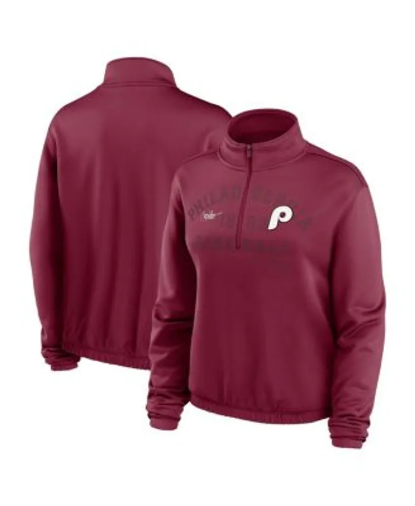 Nike Men's Burgundy, Light Blue Philadelphia Phillies Authentic Collection  Full-zip Hoodie Performan In Burgundy/light Blue