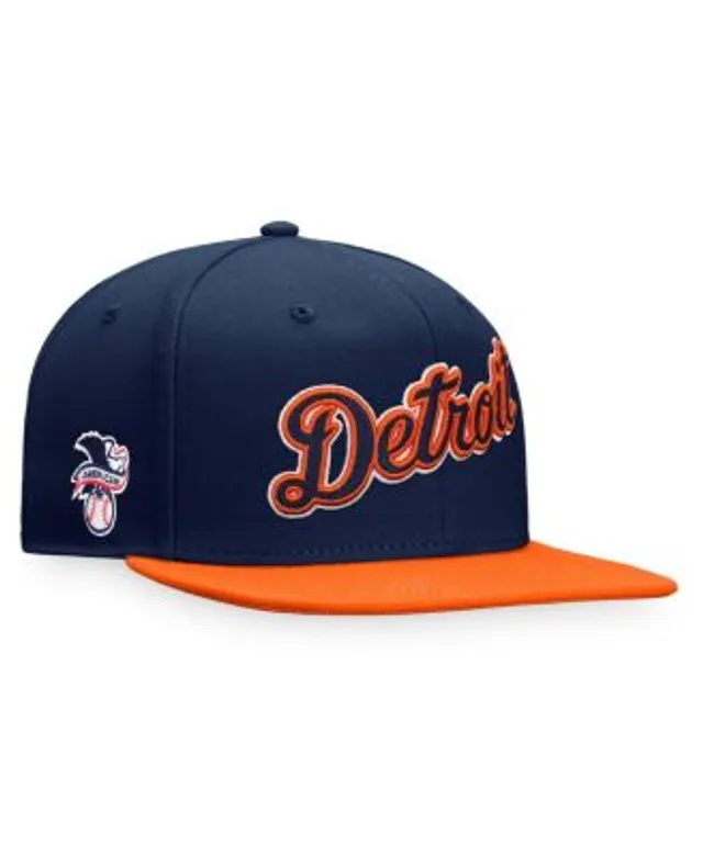 Men's Fanatics Branded Navy/Orange Detroit Tigers League Logo Cuffed Knit Hat with Pom