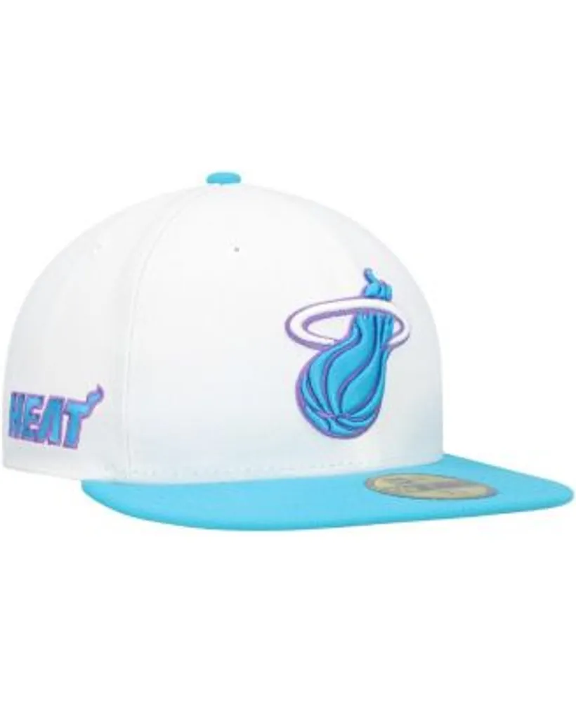 Men's New Era White Golden State Warriors Vice Blue Side Patch 59FIFTY Fitted Hat