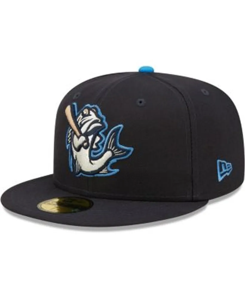 New Era Men's Stone and Navy Tampa Bay Rays Retro 59FIFTY Fitted Hat