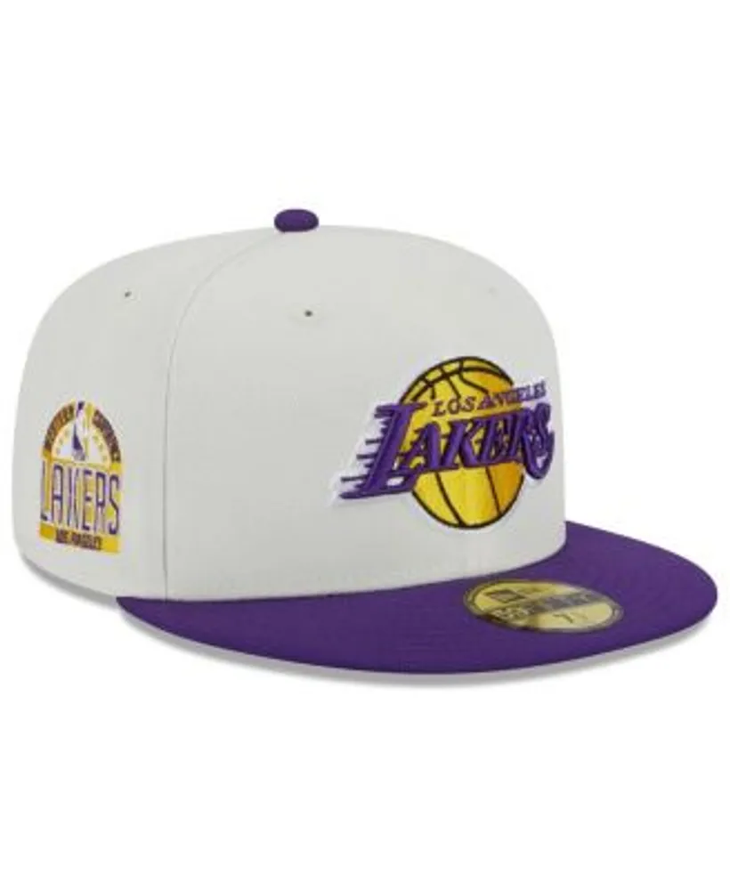 Men's Mitchell & Ness Purple Los Angeles Lakers The Grid Snapback Hat