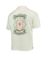 Lids Texas Rangers Tommy Bahama Baseball Camp Button-Up Shirt - Cream