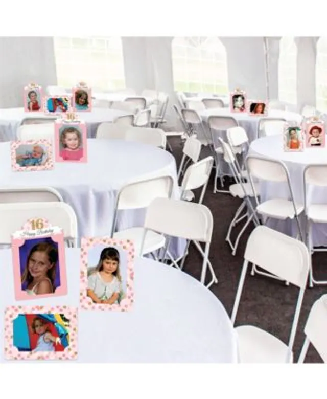 Adult 90th Birthday - Gold - Birthday Party 4x6 Picture Display