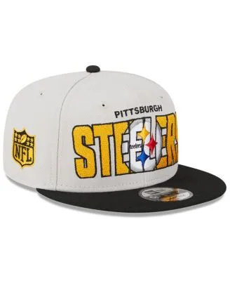 Men's New Era Black/Gold Pittsburgh Steelers Wordmark Flow 9FIFTY