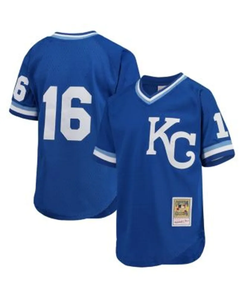 Mitchell & Ness Youth Boys and Girls Bo Jackson Royal Kansas City Royals  Cooperstown Collection Mesh Batting Practice Jersey
