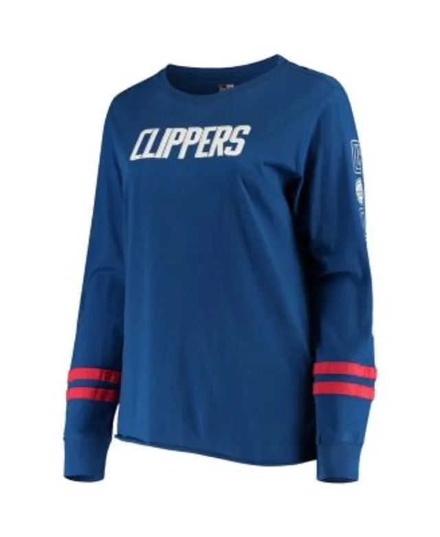 La Clippers Ladies New Era Clippers Long-Sleeve Crop T-Shirt