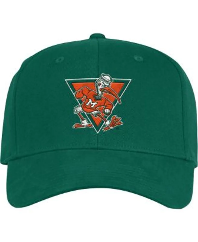 Men's Adidas Green Miami Hurricanes Vault Slouch Flex Hat Size: Medium/Large