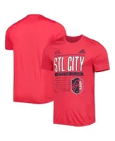 Men's St. Louis City SC adidas Red Icon AEROREADY T-Shirt