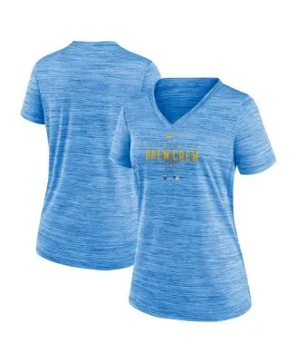 Women's Nike Pink San Diego Padres City Connect Velocity Practice Performance V-Neck T-Shirt Size: Small