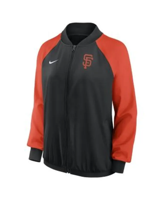 Women's Nike Navy Atlanta Braves Authentic Collection Team Raglan Performance Full-Zip Jacket Size: Medium