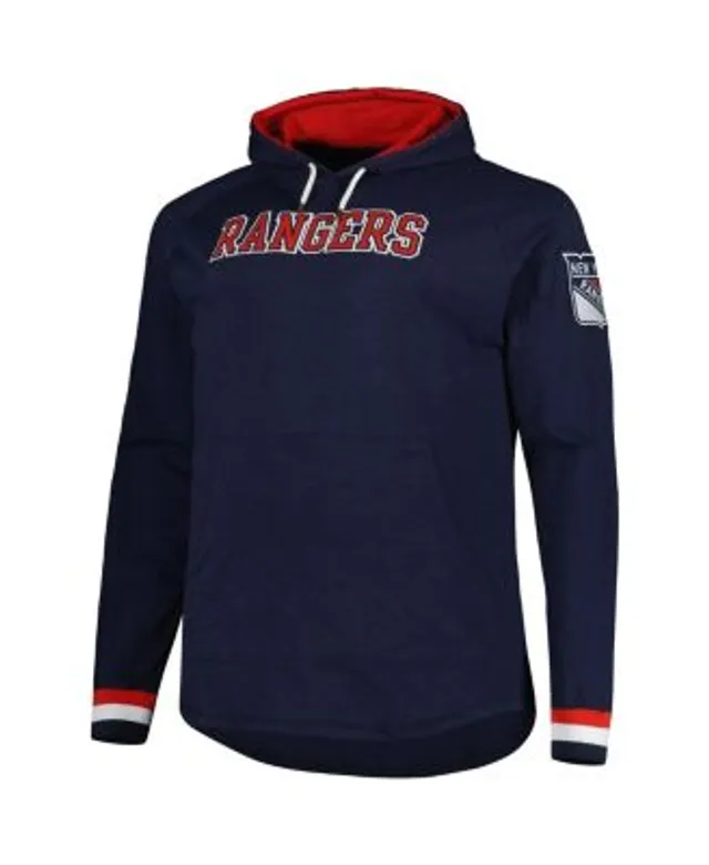 New Era Men's New Era Navy/Red England Patriots Big & Tall Current Team  Colorblock Fleece Raglan Pullover Hoodie