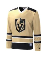 Starter Men's Gold, Black Vegas Golden Knights Cross Check Jersey