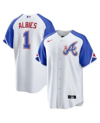 Men's Atlanta Braves Ozzie Albies Nike White 2023 City Connect Replica  Player Jersey