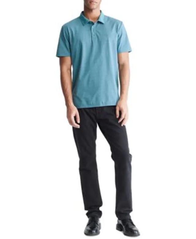 Calvin Klein Monogram Logo Printed Polo Shirt - Macy's