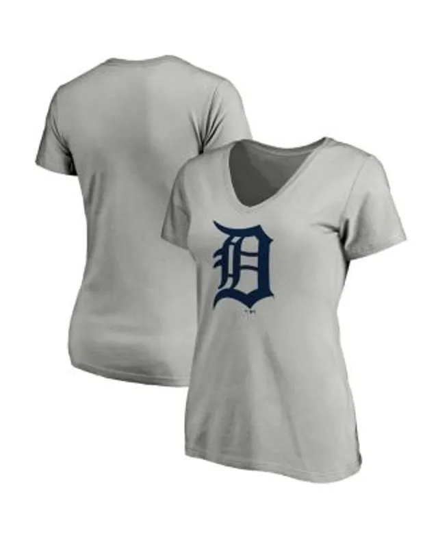 Detroit Tigers Women's Sideline Apparel Inc. Heathered Grey V-Neck T-Shirt  - Detroit City Sports