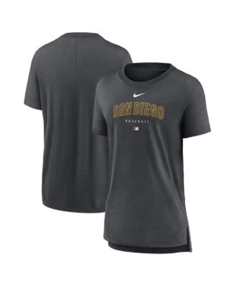 Nike Women's Gray San Diego Padres City Connect Tri-Blend T-shirt - Macy's