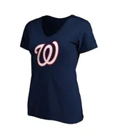 Washington Nationals Women's Navy Blue T-Shirt