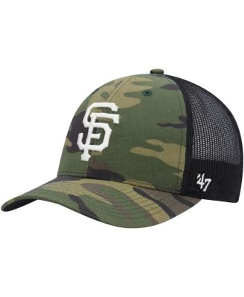 Men's New Era White/Black San Francisco Giants Team Stripe Trucker 9FORTY Snapback Hat