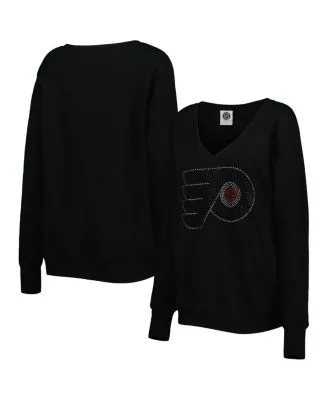 Starter Raglan Philadelphia Flyers Grand Slam Black Notch Neck T-Shirt