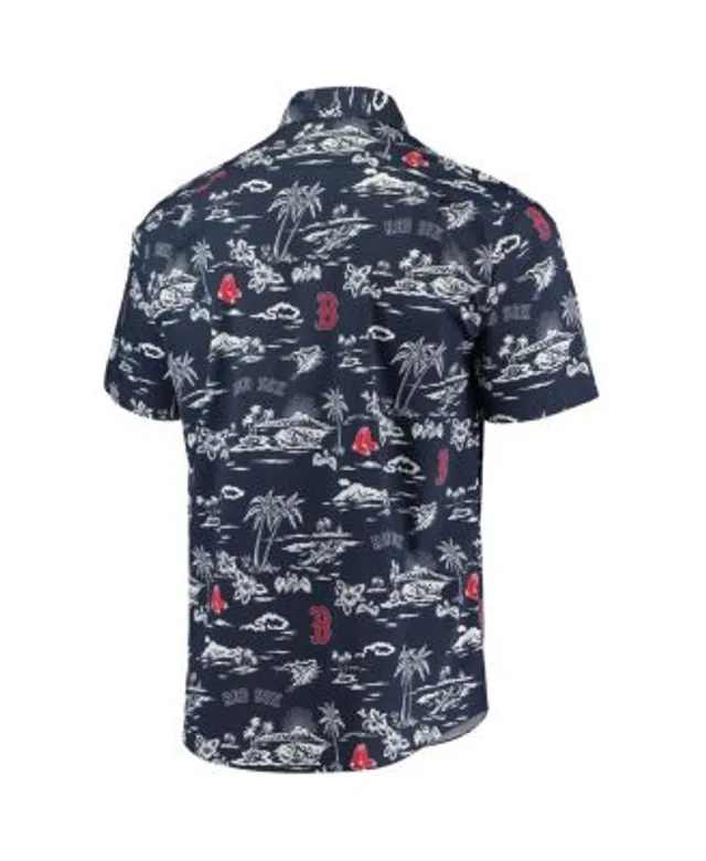 FOCO Men's Navy Boston Red Sox Floral Linen Button-Up Shirt - Macy's