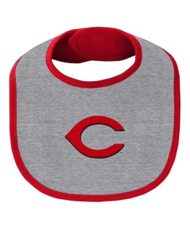 Infant Heather Gray/Red/White Cincinnati Reds Minor League Player Three-Pack Bodysuit Set