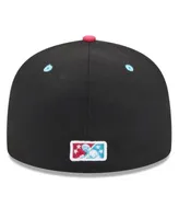 New Era Men's Black Jacksonville Jumbo Shrimp Authentic Collection  Alternate Logo 59FIFTY Fitted Hat