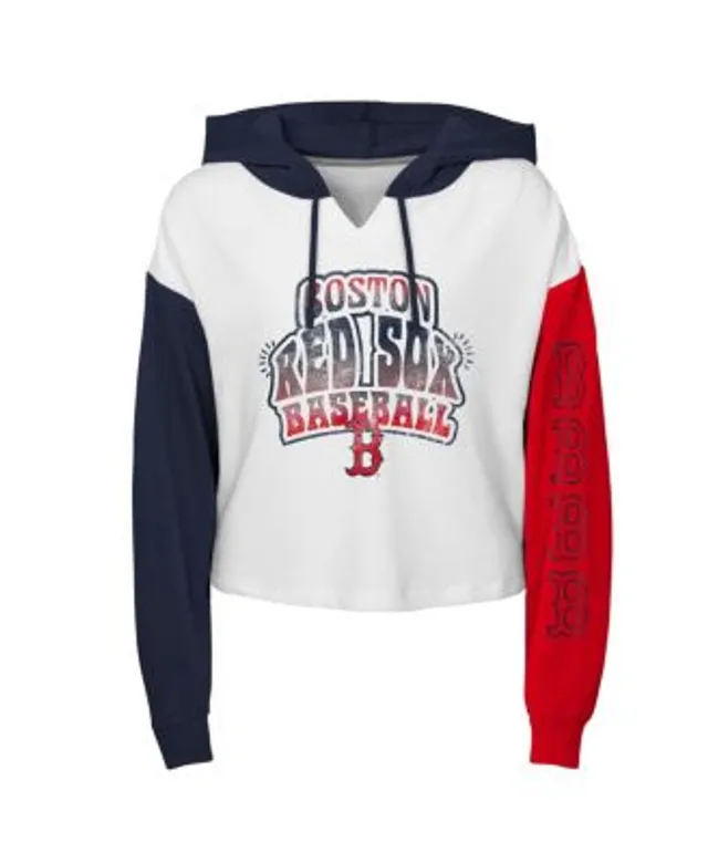 Girls Youth New Era Cream New England Patriots Sherpa Full-Zip Raglan  Sweatshirt