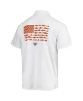 Men's Columbia PFG Scarlet Ohio State Buckeyes Slack Tide Camp Button-Up Shirt