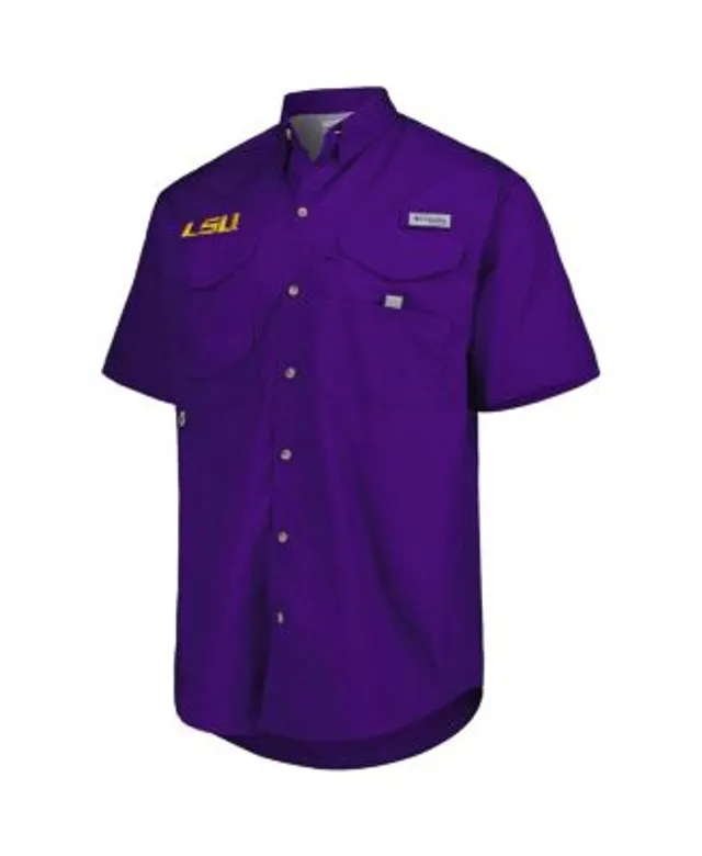 Colosseum Men's Black LSU Tigers Free Spirited Mesh Button-Up