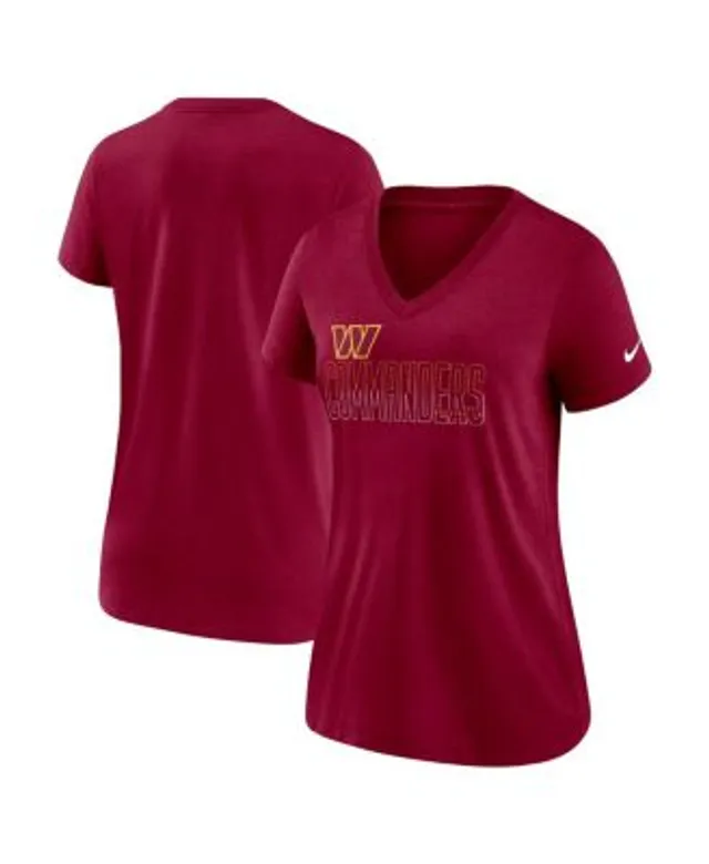 Women's New Era Black Washington Commanders V-Neck T-Shirt