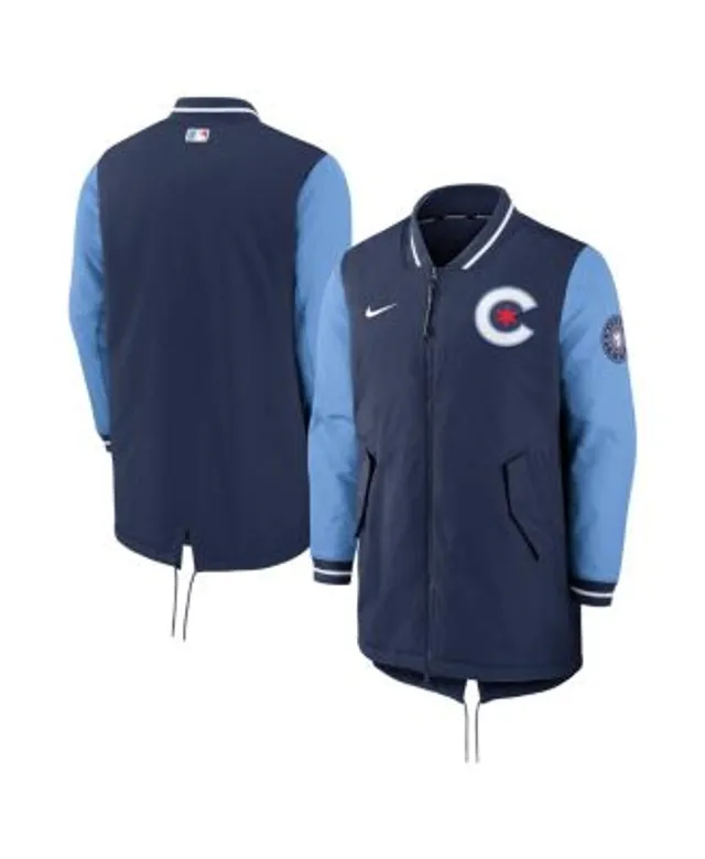 Men's Nike Powder Blue Milwaukee Brewers Authentic Collection 2022 City Connect Full-Zip Dugout Jacket Size: Medium
