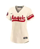 Women's Nike Cream Los Angeles Angels City Connect Tri-Blend Tank Top