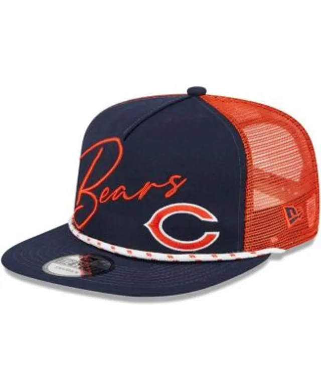 New Era Men's Navy, Orange Chicago Bears Wordmark Flow 9FIFTY