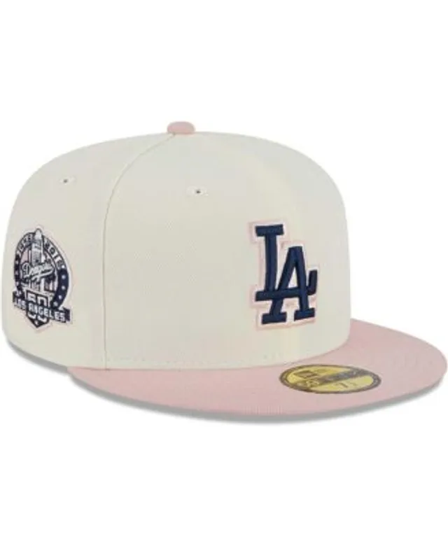 New Era Men's White, Pink Los Angeles Dodgers Chrome Rogue 59FIFTY Fitted  Hat