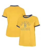 Women's '47 Yellow Boston Red Sox City Connect Sweet Heat Peyton T-Shirt Size: Small