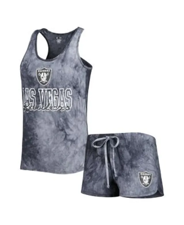 Las Vegas Raiders Concepts Sport Women's Plus Size Meter Tank Top and Pants  Sleep Set - Black/Gray