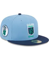 Kansas City Royals New Era Green Undervisor 59FIFTY Fitted Hat - Light  Blue/Navy