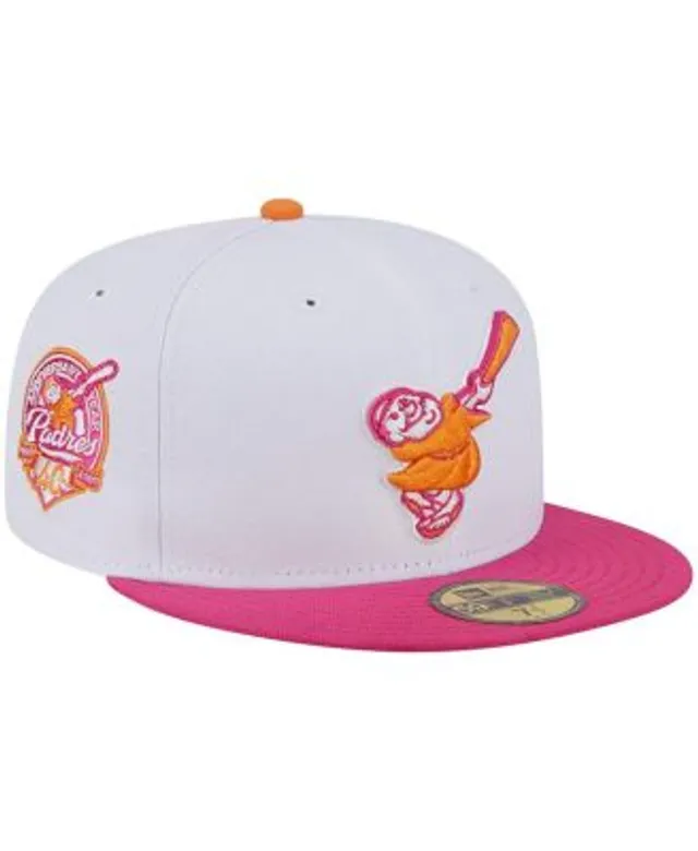 Men's New Era White/Pink San Diego Padres Chrome Rogue 59FIFTY Fitted Hat