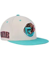 Mitchell & Ness Men's Cream, Blue Minnesota Timberwolves Hardwood Classics  2-Tone Chain-Stitch Snapback Hat