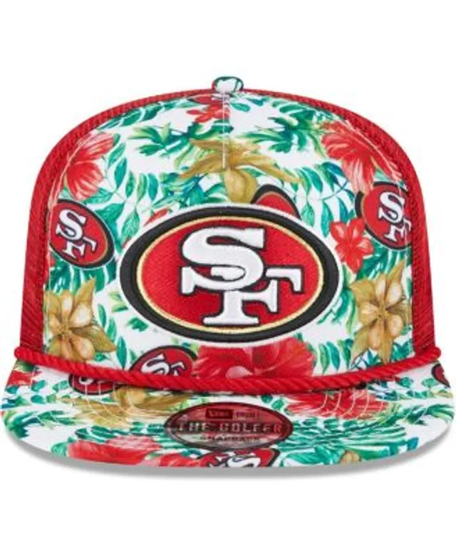 Men's New Era Scarlet San Francisco 49ers Cord Script Golfer Snapback Hat