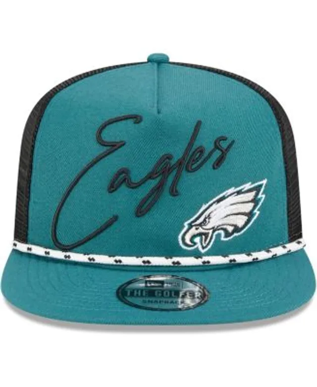 Philadelphia Eagles New Era Stripe 39THIRTY Flex Hat - Midnight Green