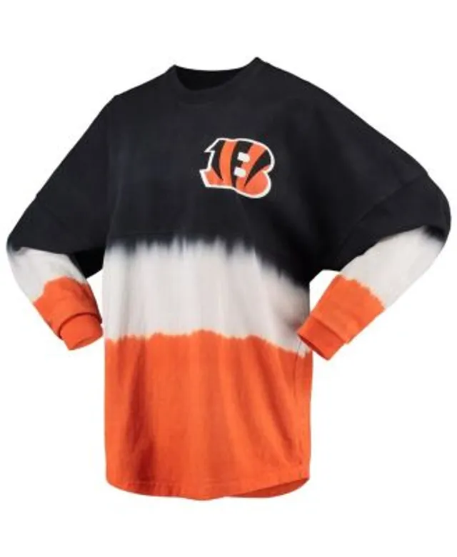 Women's Fanatics Branded Orange/White Denver Broncos Ombre Long Sleeve T-Shirt Size: Small