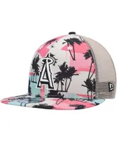 Men's Los Angeles Angels New Era Natural Retro Beachin' Bucket Hat