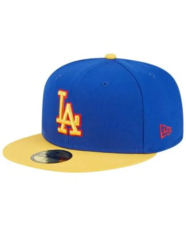 Men's New Era Yellow/Black Los Angeles Dodgers Grilled 59FIFTY Fitted Hat