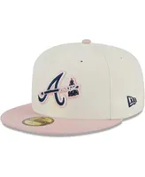 Men's New Era Cream/Pink Cincinnati Reds Chrome Rogue 59FIFTY Fitted Hat