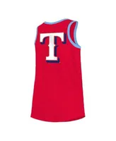 New Era Big Girls Red Texas Rangers Henley Tank Top - Macy's