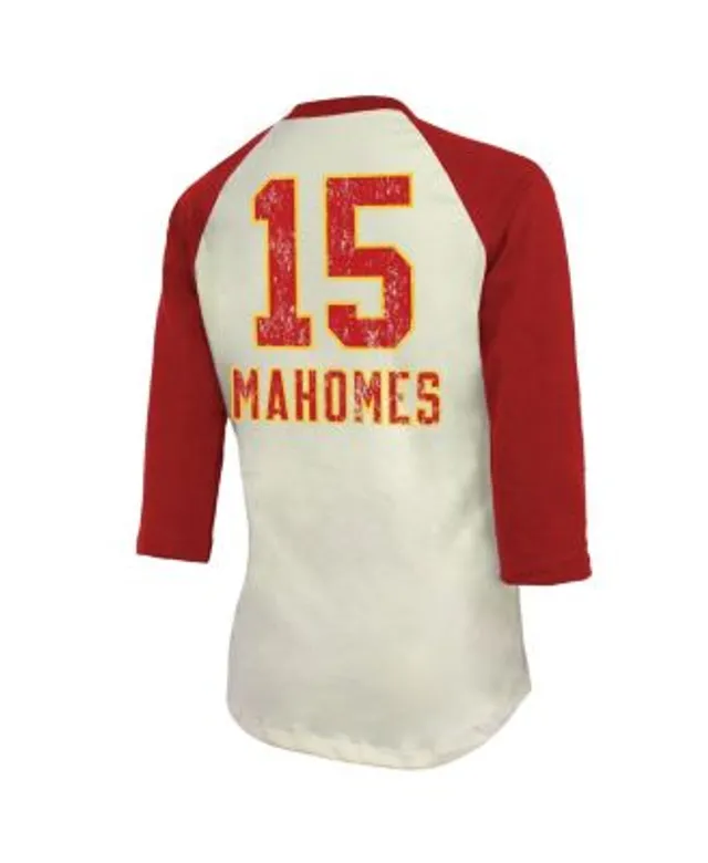 : Women's Majestic Threads Patrick Mahomes Red Kansas City Chiefs  Super Bowl LVII Name & Number Raglan 3/4 Sleeve T-Shirt : Sports & Outdoors