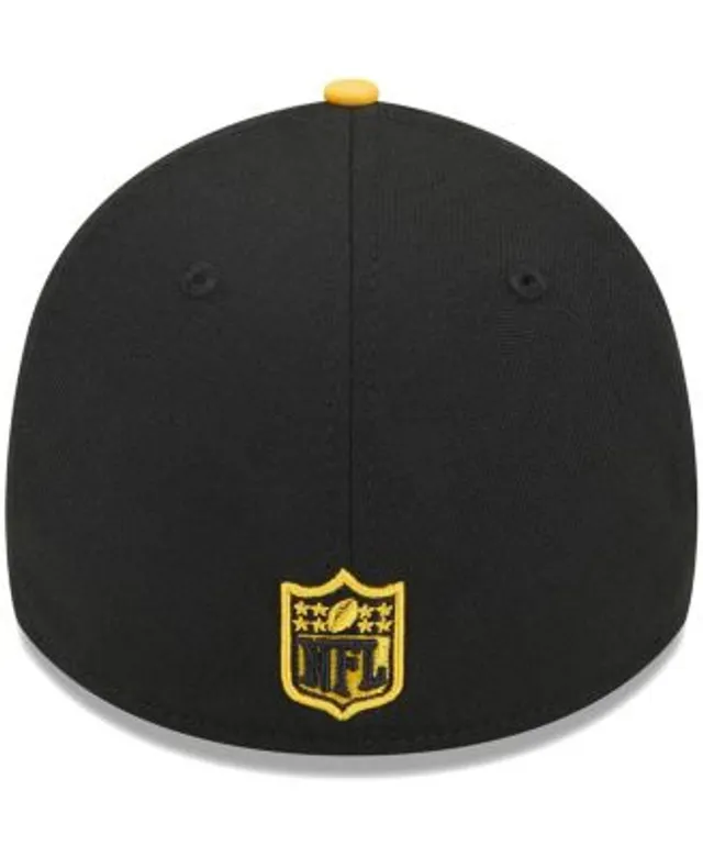 Men's New Era Black/Gold Pittsburgh Steelers Team Banded 39THIRTY Flex Hat